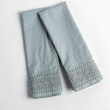 Bella Notte Linens BRIA PILLOWCASE WITH NOVOLA LACE Eucalyptus