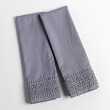 Bella Notte Linens BRIA PILLOWCASE WITH NOVOLA LACE French Lavender