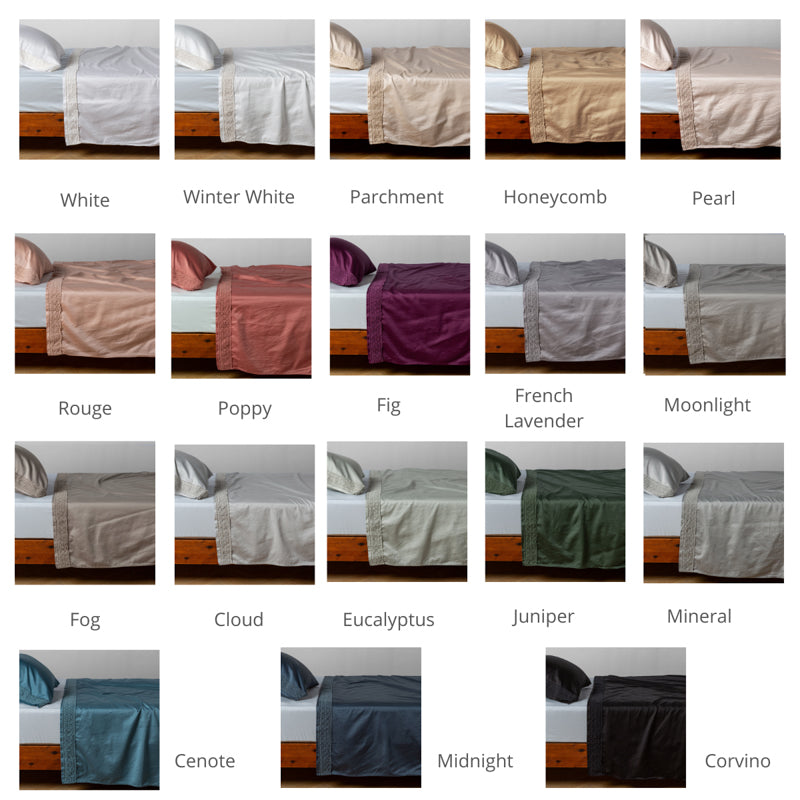 Bella Notte Linens BRIA FLAT SHEET WITH NOVOLA LACE