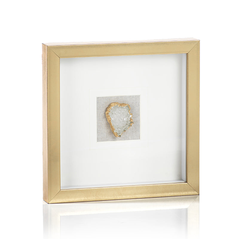 Zodax GOLD FRAMED CRYSTAL WALL ART 12 x 12