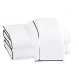 Matouk CAIRO STRAIGHT PIPING BATH TOWEL White Smoke Gray