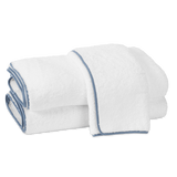 Matouk CAIRO STRAIGHT PIPING WASH CLOTH White Sea