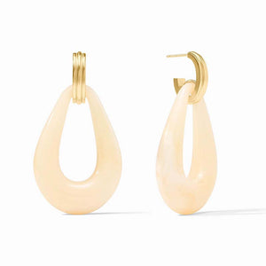 Julie Vos CARNABY DOORKNOCKER EARRINGS Gold OS Ivory