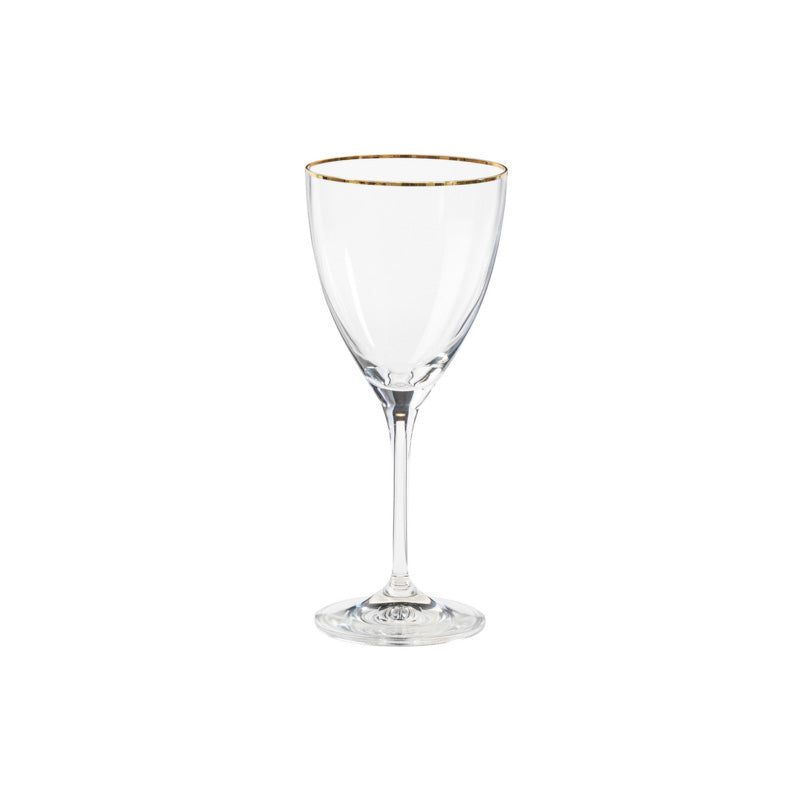 Casafina by Costa Nova SENSA WINE GLASS Clear_Gold Rim