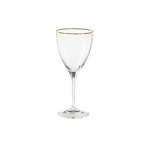 Casafina by Costa Nova SENSA WINE GLASS Clear_Gold Rim