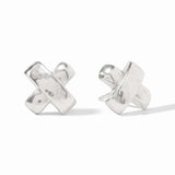 Julie Vos SILVER CATALINA X STUD EARRINGS Silver