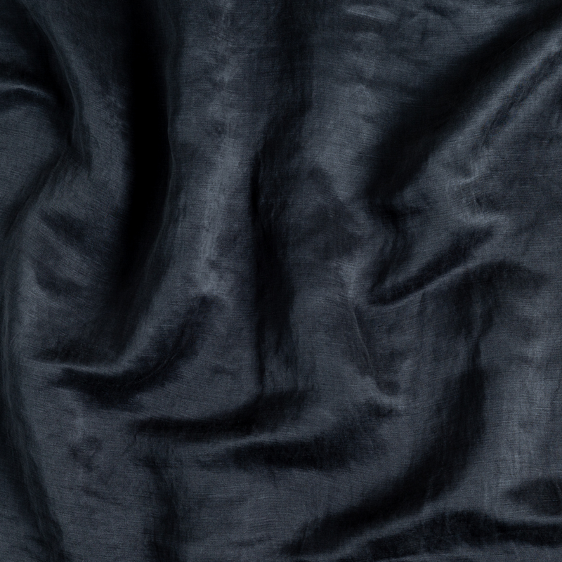 Bella Notte Linens PALOMA PILLOWCASE WITH COTTON LACE TRIM Midnight