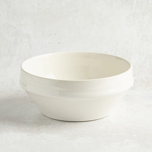 Creative Co-op ANTIQUE WHITE STONEWARE BOWL