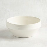 Creative Co-op ANTIQUE WHITE STONEWARE BOWL