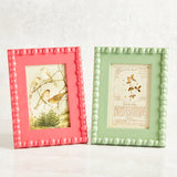 Creative Co-op BEADED PHOTO FRAME WITH VINTAGE IMAGE 4x6