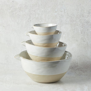 Creative Co-op REACTIVE GLAZE STONEWARE BATTER BOWLS SET OF 4