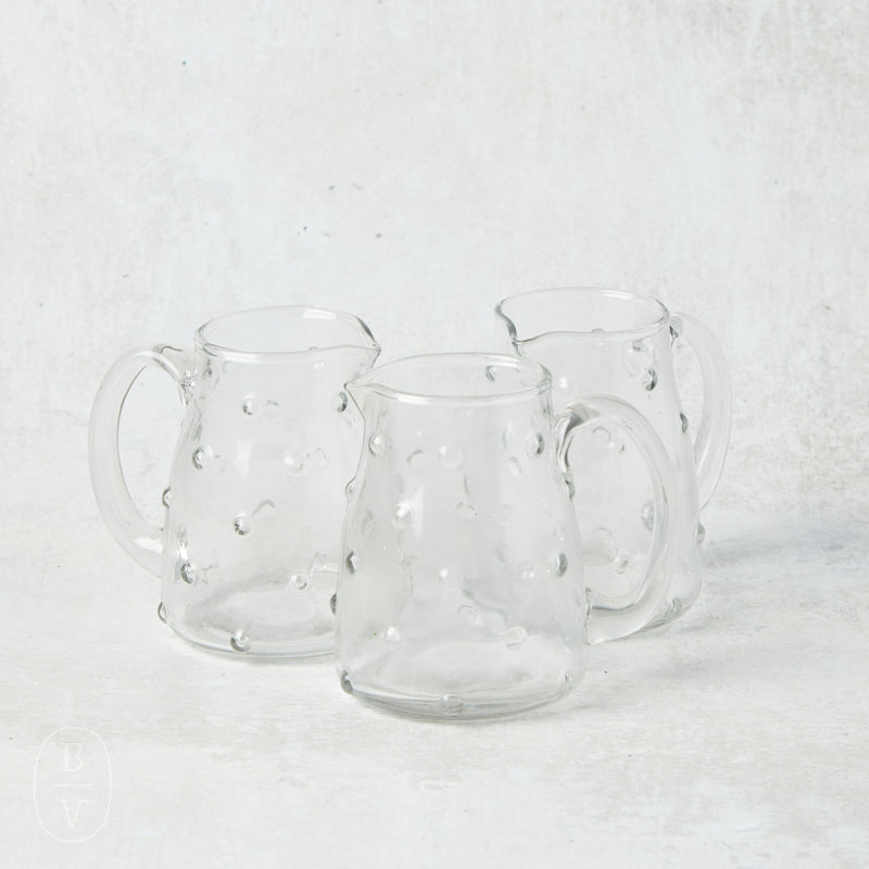 Creative Co-op RECYCLED GLASS HOBNAIL CREAMER