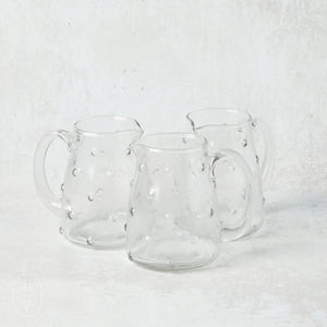 Creative Co-op RECYCLED GLASS HOBNAIL CREAMER