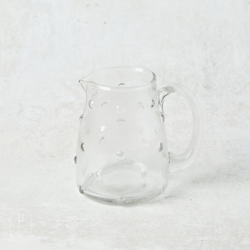 Creative Co-op RECYCLED GLASS HOBNAIL CREAMER Clear
