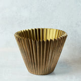 Creative Co-op FLUTED METAL PLANTER Brass 12.5