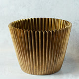 Creative Co-op FLUTED METAL PLANTER Brass 15