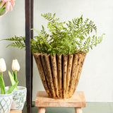 Creative Co-op FLUTED METAL PLANTER