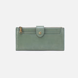 Hobo DUNN CONTINENTAL LARGE WALLET Jade Polished Leather