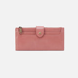 Hobo DUNN CONTINENTAL LARGE WALLET Rose Polished Leather