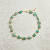 Elyssa Bass Designs BEZEL GEMSTONE NECKLACE Amazonite