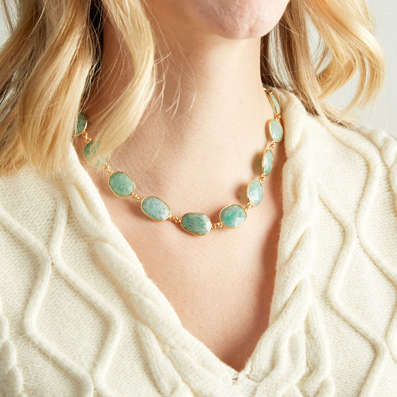 Elyssa Bass Designs BEZEL GEMSTONE NECKLACE