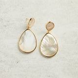 Elyssa Bass Designs DOUBLE DROP EARRINGS Mother of Pearl