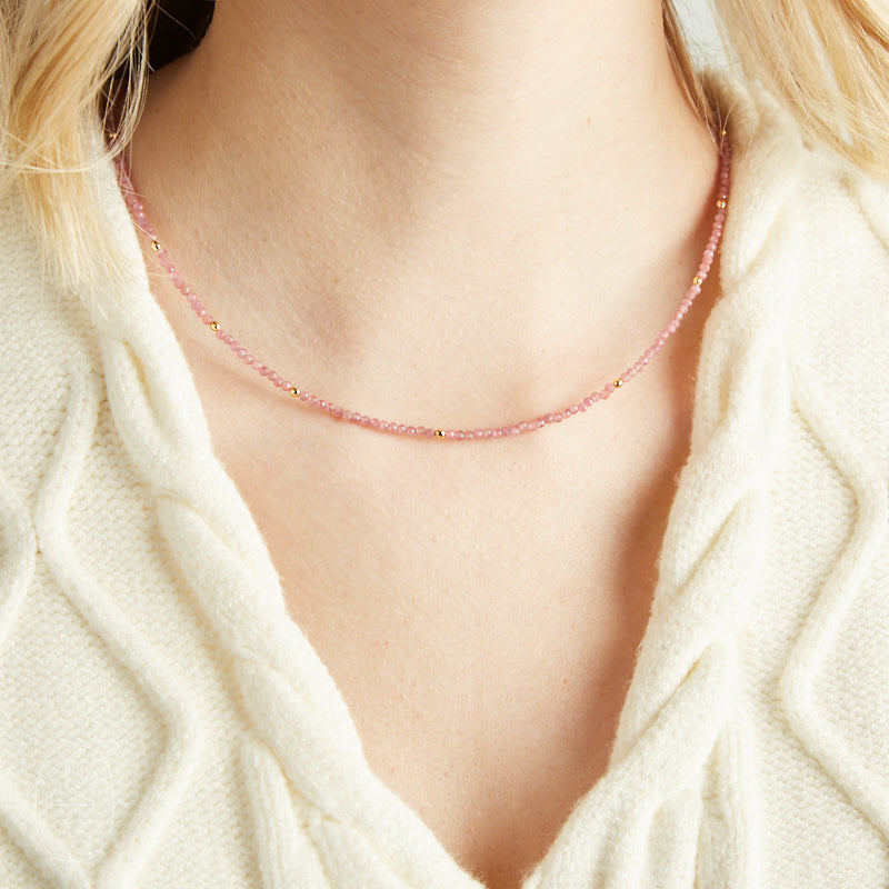 Elyssa Bass Designs GOLD ACCENT SMALL BEAD NECKLACE