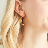 Elyssa Bass Designs HORSESHOE SHAPED HUGGIE HOOP EARRINGS