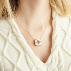 Elyssa Bass Designs MARQUIS DETAIL SQUARE NECKLACE