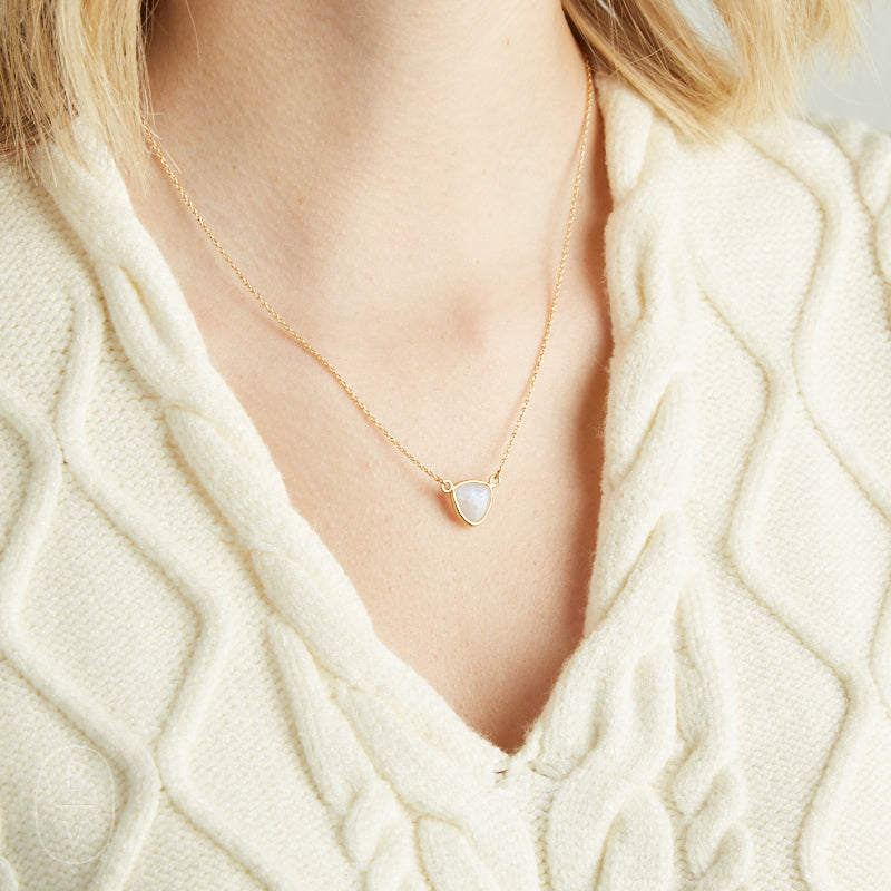 Elyssa Bass Designs MINI OVAL GEMSTONE NECKLACE