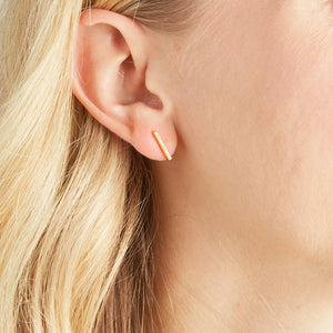 Elyssa Bass Designs PAVE CZ BAR EARRINGS