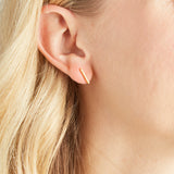 Elyssa Bass Designs PAVE CZ BAR EARRINGS