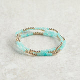 eNewton Design BLISSFUL PATTERN BEAD BRACELET Amazonite 2.5mm