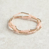 eNewton Design BLISSFUL PATTERN BEAD BRACELET Pink Opal 2.5mm