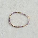 eNewton Design BLISSFUL PATTERN BEAD BRACELET Amethyst 2.5mm