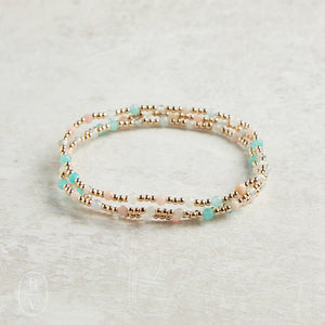 eNewton Design GEMSTONE GOLD SINCERITY PATTERN BRACELET Hot Mess SS25 3mm