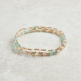 eNewton Design GEMSTONE GOLD SINCERITY PATTERN BRACELET Hot Mess SS25 3mm