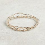 eNewton Design GEMSTONE GOLD SINCERITY PATTERN BRACELET Labradorite 3mm