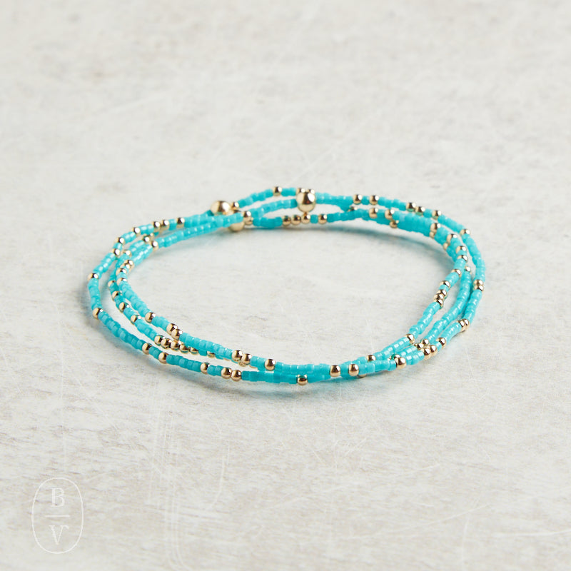 eNewton Design EXTENDS HOPE UNWRITTEN BRACELET SPRING 7.25" Turquoise