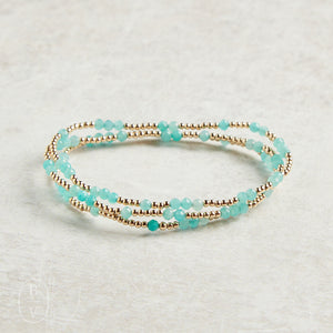 eNewton Design EXTENDS HOPE UNWRITTEN GEMSTONE BRACELET 7.25" Amazonite