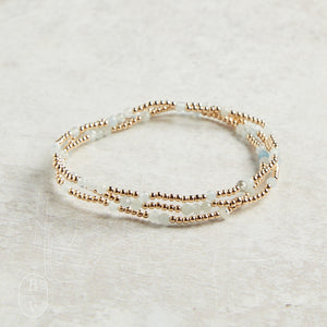 eNewton Design EXTENDS HOPE UNWRITTEN GEMSTONE BRACELET 7.25" Aquamarine
