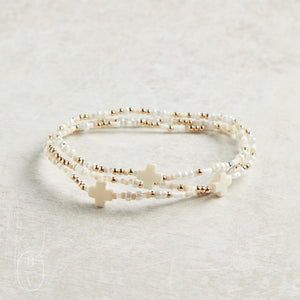 eNewton Design HOPE UNWRITTEN SIGNATURE CROSS BRACELET Call Me On My Shell Phone