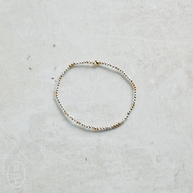 eNewton Design FACETED HEMATITE HOPE UNWRITTEN BRACELET Bright Silver