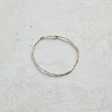 eNewton Design FACETED HEMATITE HOPE UNWRITTEN BRACELET Bright Silver