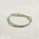 eNewton Design EGIRL HOPE SINCERITY PATTERN BRACELET SPRING 5.5" Turquoise