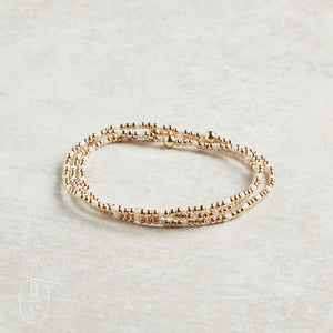 eNewton Design EGIRL HOPE SINCERITY PATTERN BRACELET SPRING 5.5" White