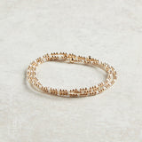 eNewton Design EGIRL HOPE SINCERITY PATTERN BRACELET SPRING 5.5" White