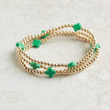 eNewton Design SIGNATURE CROSS PATTERN BEAD BRACELET Emerald