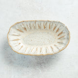 Etta B Pottery CRIMPED SIDE DISH Chantilly Cream