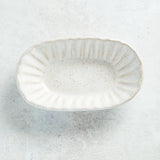 Etta B Pottery CRIMPED SIDE DISH Eyelet White
